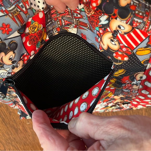 NWOT HANDMADE Mickey and Minnie Mouse Backpack - Red, Black and White ❤️🖤🤍 - Picture 8 of 15